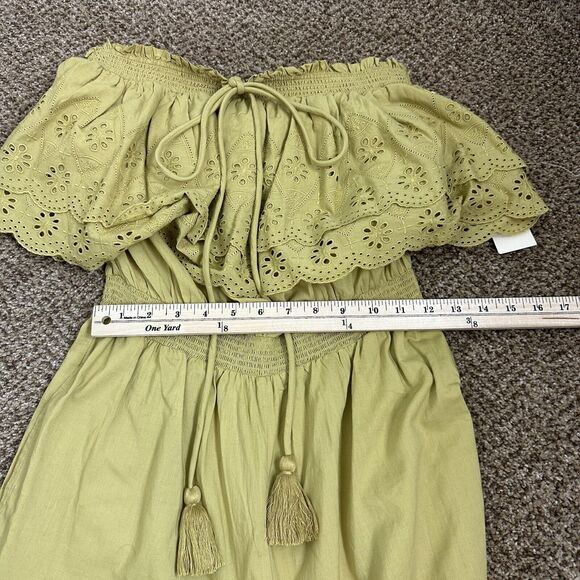 NWT Happy X Nature Kate Hudson Halter Jumpsuit Womens S Eyelet Ruffles Boho - Picture 12 of 12